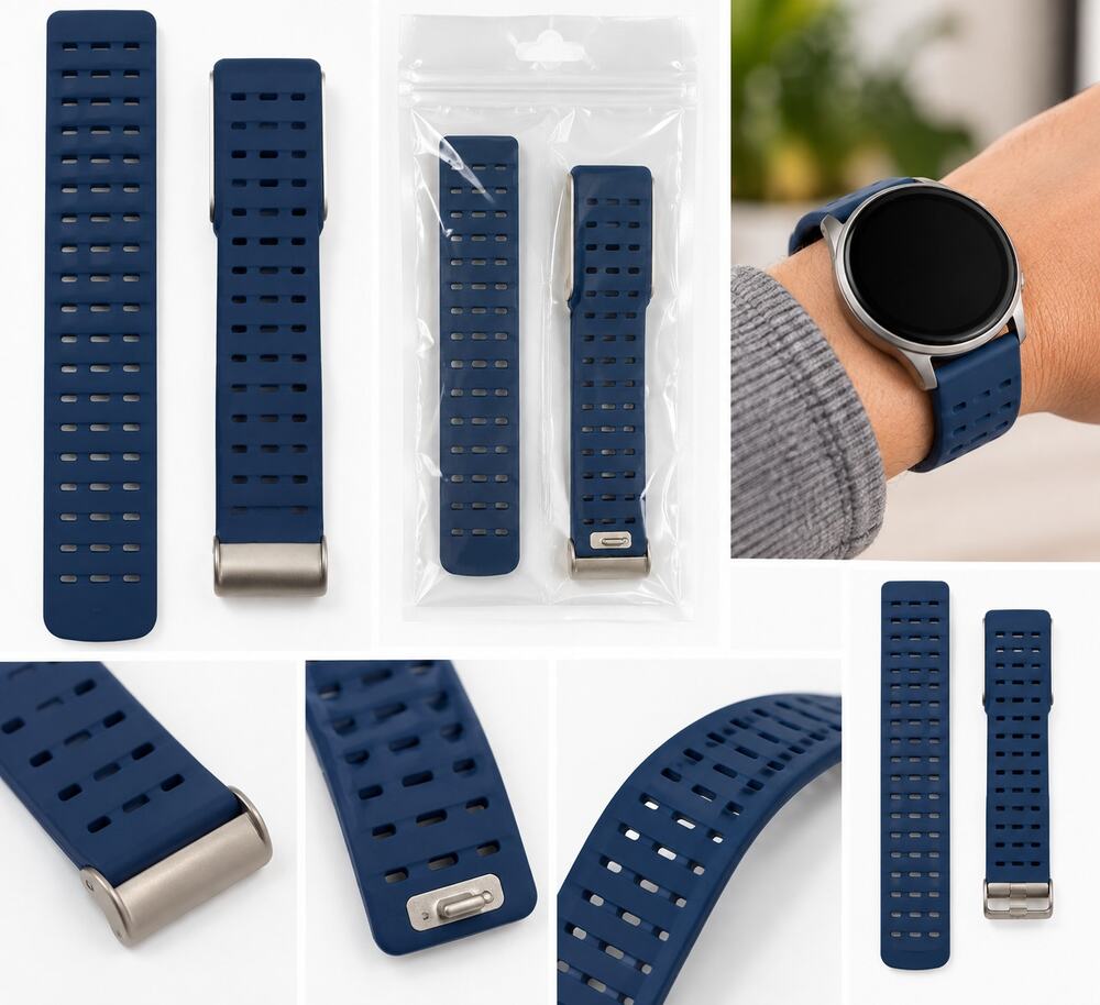 Y-Kocos Silicone Replacement Band Compatible with WHOOP 5.0 – Navy Blue